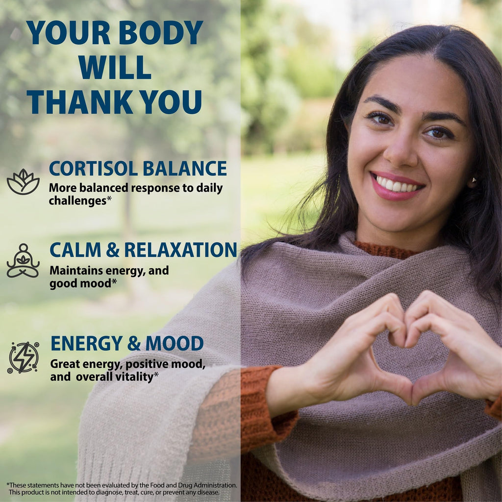 StrongVit Cortisol Supplements for Women and Men with Magnesium, Ashwagandha & L-Theanine. High Cortisol Reducer, Manager, Detox, Lower and Control. Sleep Support & Stress Relief, USA