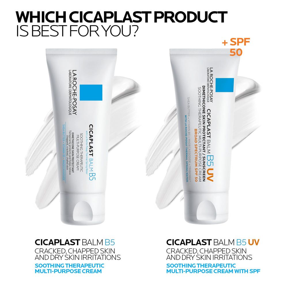 La Roche-Posay Cicaplast Balm B5 SPF 50 with Centella Asiatica 1.35oz | Multi-purpose cream with panthenol, shea butter, tribioma, zinc oxide sunscreen. Skin protectant for dry skin.