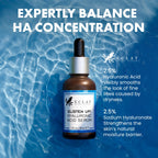 Buy now Eclat Skincare Hydrating Hyaluronic Acid Serum for Face – 2.5% Hyaluronic Acid + 3% B5, Green Tea & Jojoba Oil - Moisturizing & Plumping Formula for Radiant & Smoother Skin 1 Fl Oz at indiglob india