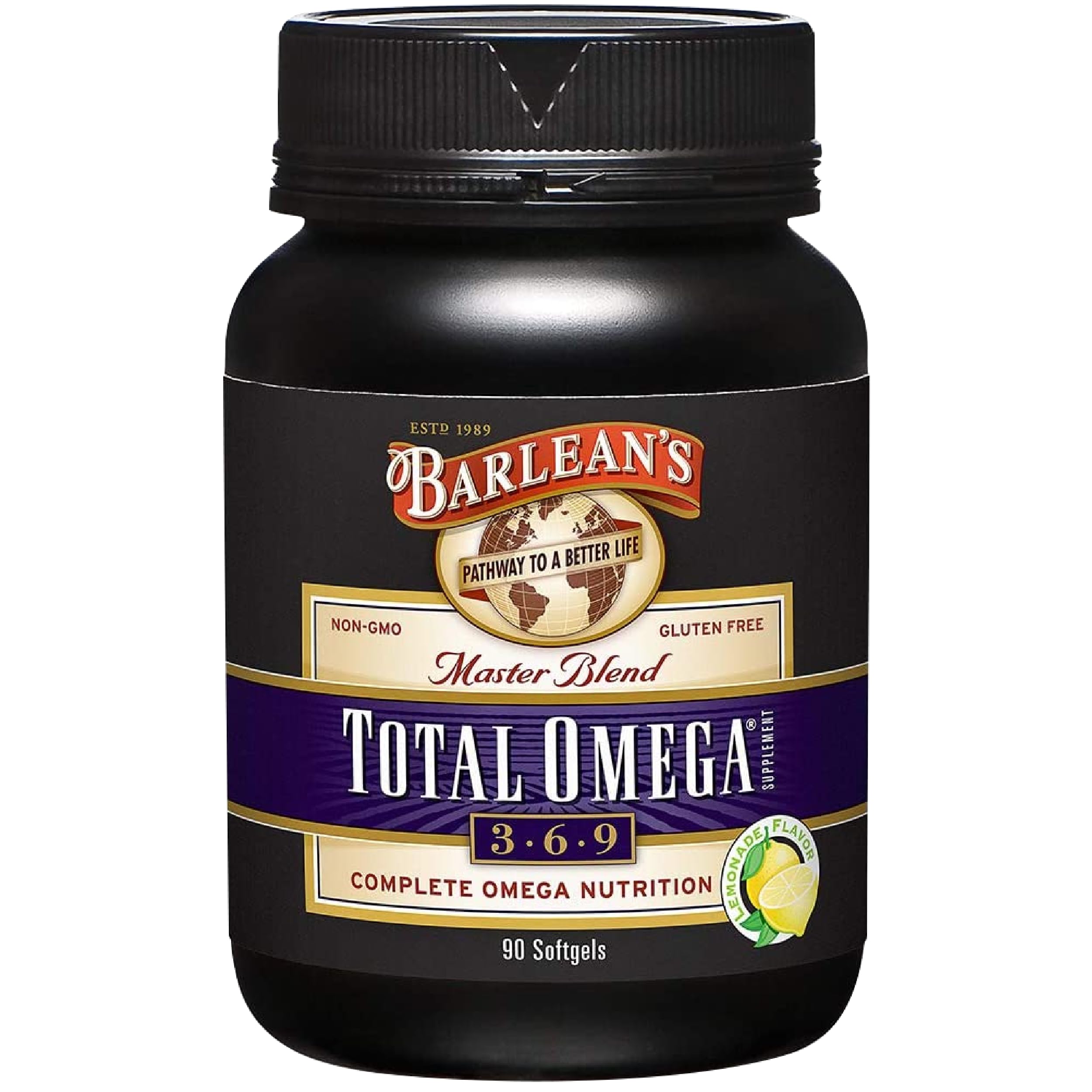 Barlean's Orange Creme Omega 3-6-9 Liquid Fish Oil, 2400mg Omegas,16oz | Fish, borage & flax oils, EPA DHA ALA GLA omegas, Burpless, Non-GMO, Gluten-free, Heart, joint & skin support