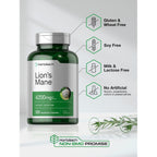 Horbäach Lions Mane Mushroom Extract | 120 Capsules | Vegetarian, Non-GMO, Gluten Free Supplement