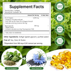 Oil of Oregano with Black Seed Oil, 180 Count Oregano Oil Capsules with 4X Strength of Carvacrol and Thymoquinone, Non-GMO, Natural Herbal Health Supplement