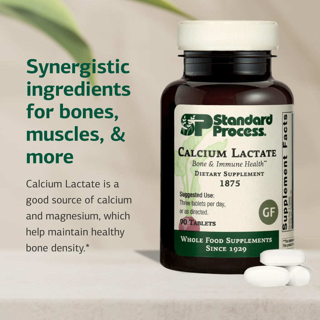 Standard Process Calcium Lactate, Bone & Immune Supplement, 90 Tablets | Bone and Immune Health Supplement, Vegan, Gluten-Free, Non-Dairy, Non-Soy and Non-Grain, Bone, Joint and Health Support