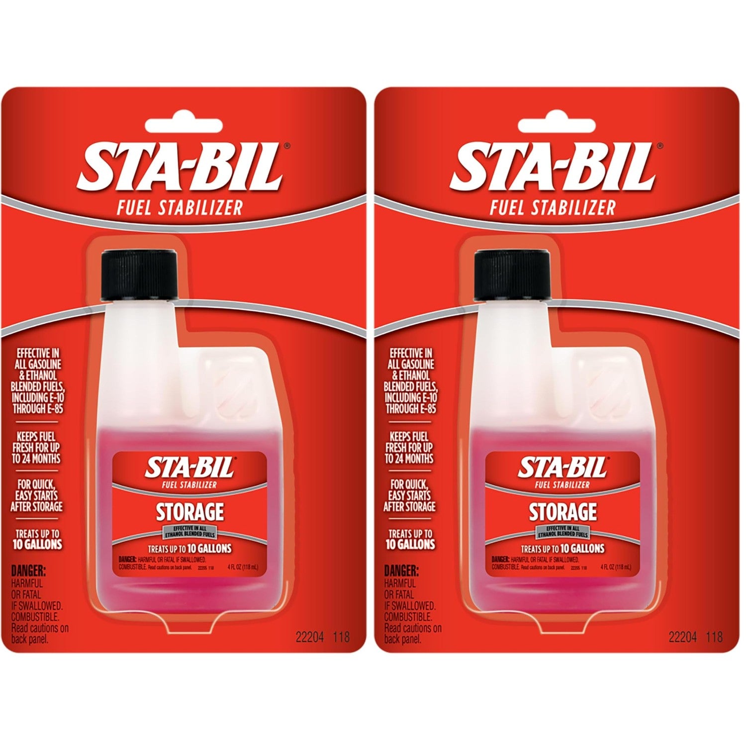 Buy now STA-BIL Storage Fuel Stabilizer | Keeps Fuel Fresh for 24 Months, Prevents Corrosion, Gasoline Treatment Additive that Protects System, Gas Stabilizer for Storage, 4 oz. 4 Fl. oz. Blister Card (Pack of 2) Single at indiglob india