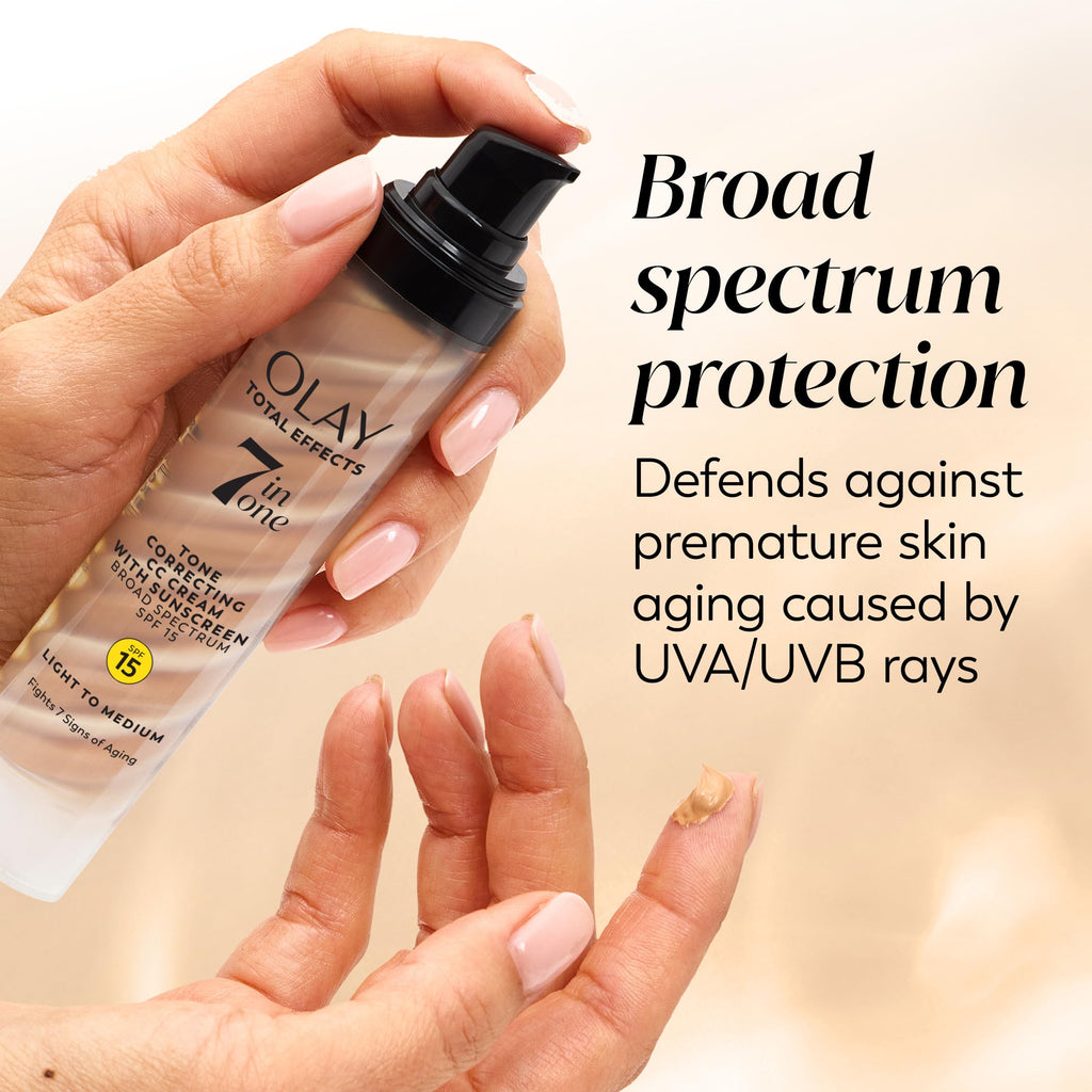 Buy now Olay Total Effects Tone Correcting Face Moisturizer with Sunscreen SPF 15, Light to Medium 1.7 Ounces at indiglob india
