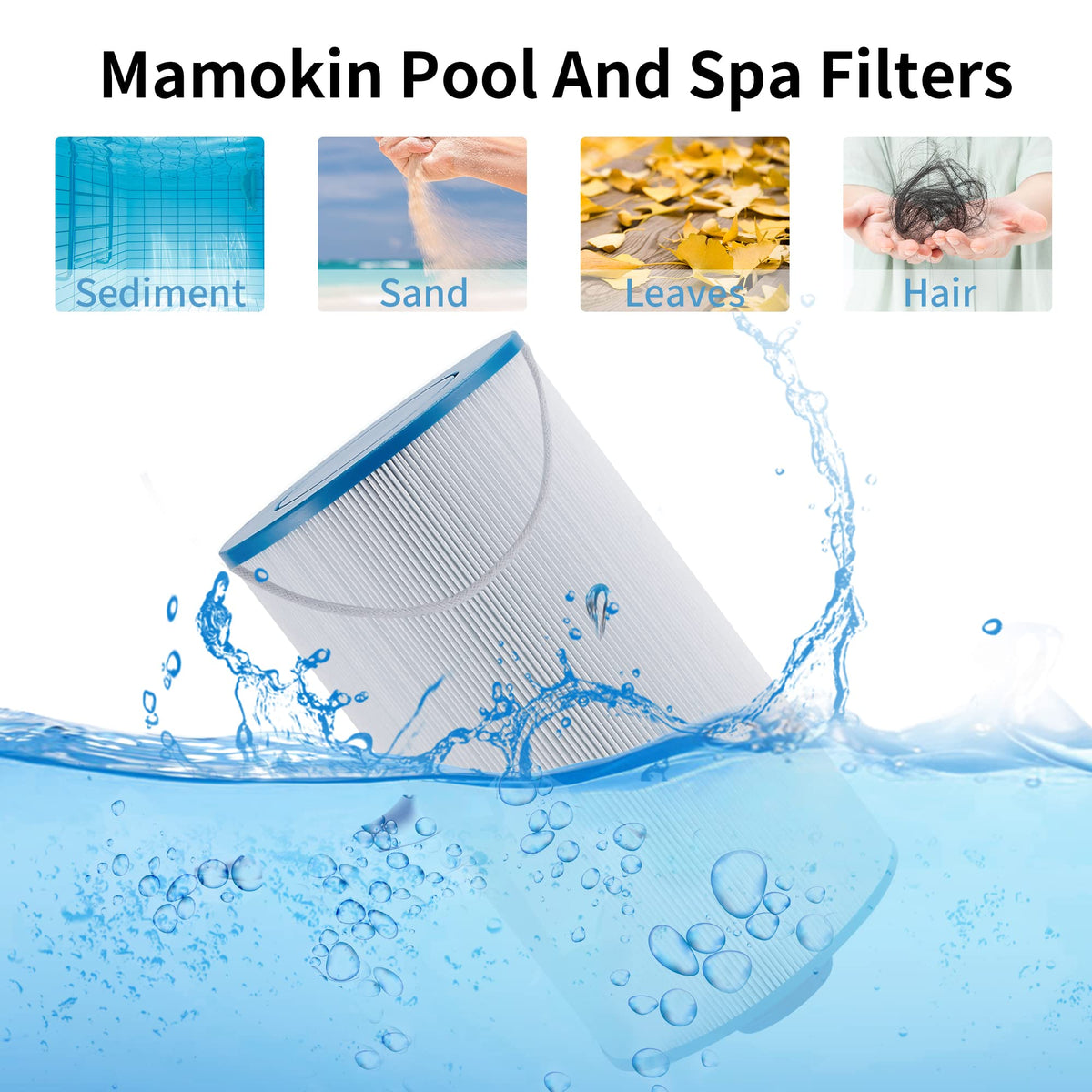 303279 Hot Tub Filter Replaces Filbur FC-2402, 5CH-37, PFF42TC-P4, 78460 and Lifesmart, AquaTerra, Fantasy, Freeflow, Simplicity, Bermuda, Aspire, Azure, Spa Filter-2 Pack