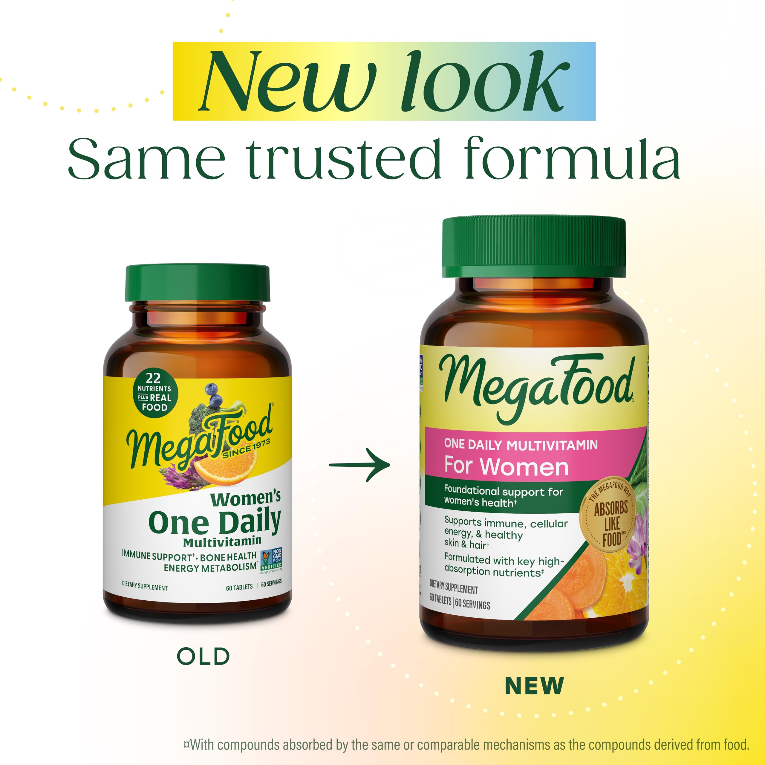 MegaFood One Daily Multivitamin for Women with 22 Nutrients, 30 Tablets | Immune Support, Cellular Energy & Healthy Skin & Hair, Methylfolate, Methylated B12, Iron, C, D3, Vegetarian, 30 Servings