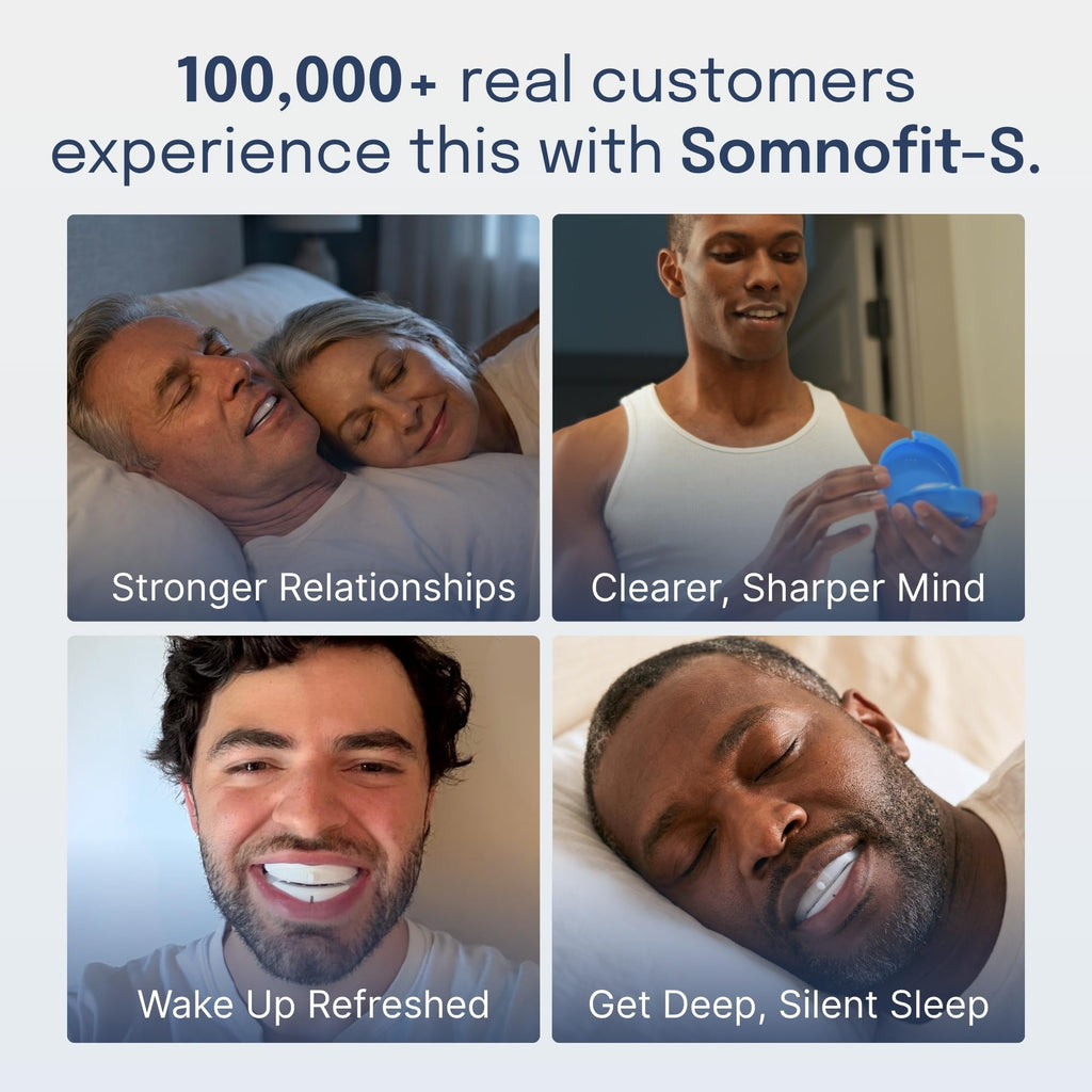 Somnofit-S Anti-Snore Mouth Guard by SnoreLessNow | Made in Switzerland | FDA Cleared | Most Comfortable Anti Snoring Mouthpiece | Sleep Tight Mouth Guard | Adjustable Snoring Solution for Men & Women