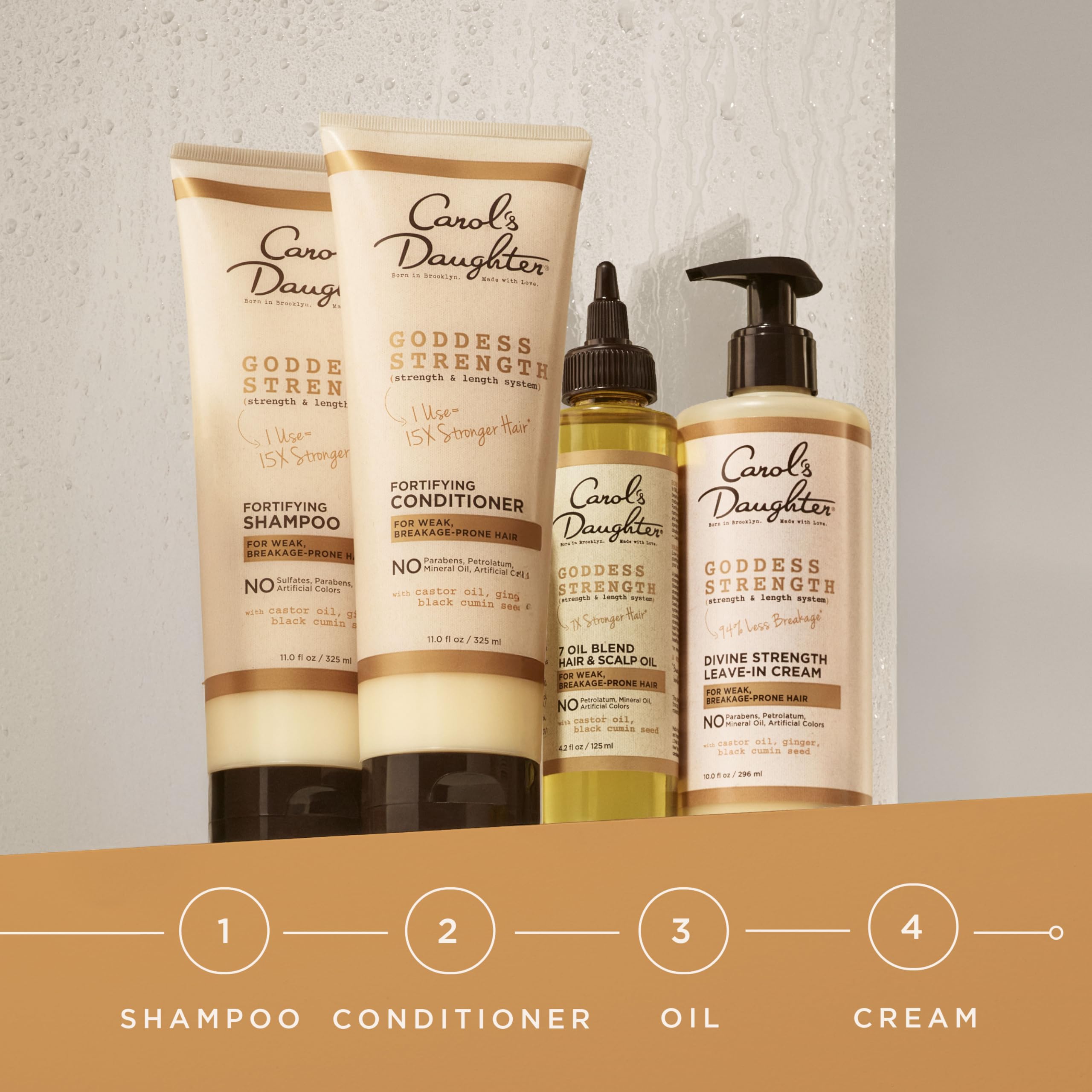Carol's Daughter Goddess Strength Leave In Conditioner Cream, 10 Fl Oz - Strengthening and Moisturizing for Wavy, Curly Hair