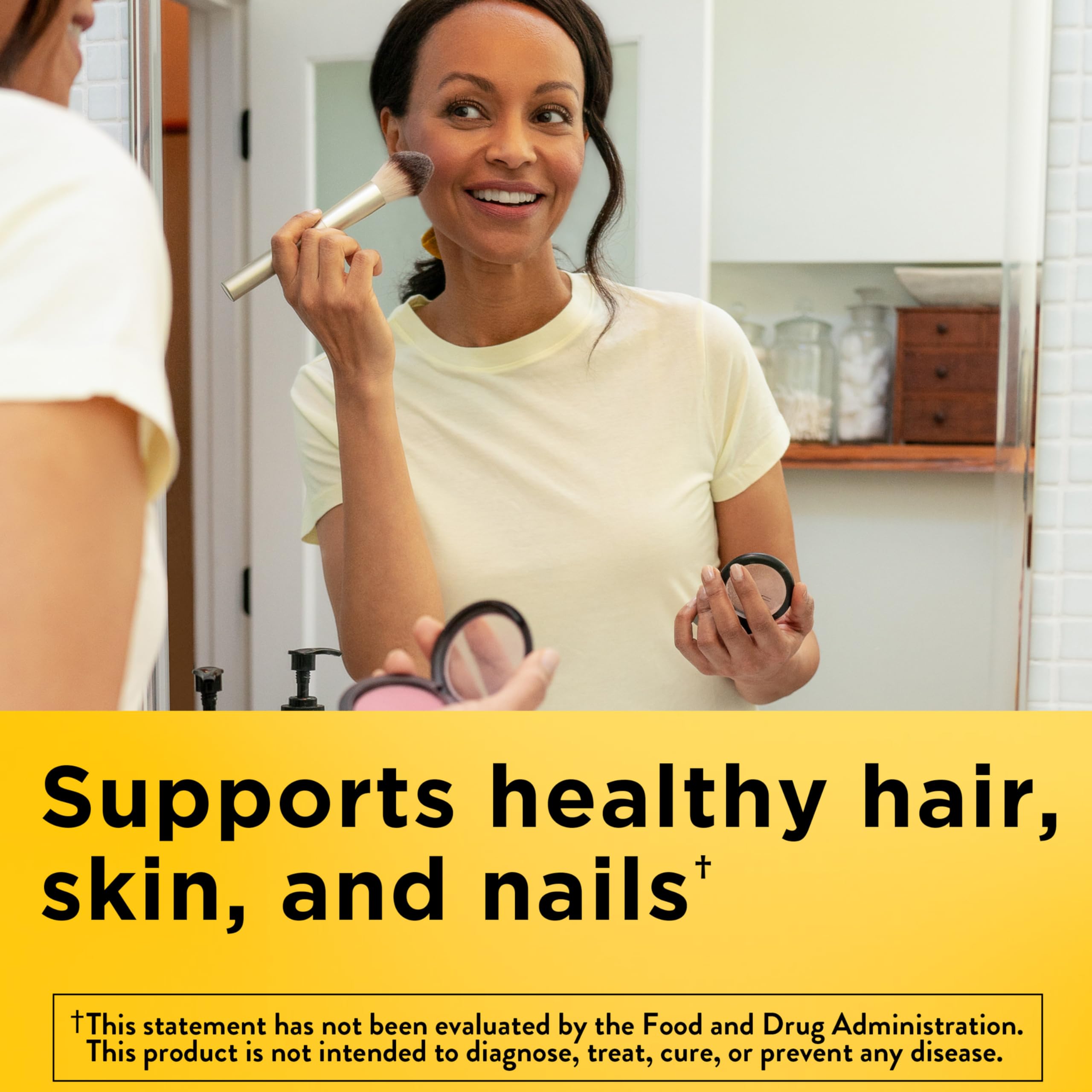 Nature Made Hair Skin and Nails with Biotin 2500 mcg, 90 Gummies | Dietary Supplement for Healthy Hair, Skin & Nails Support, Vitamin C Helps Make Collagen for Healthy Skin, 45 Day Supply