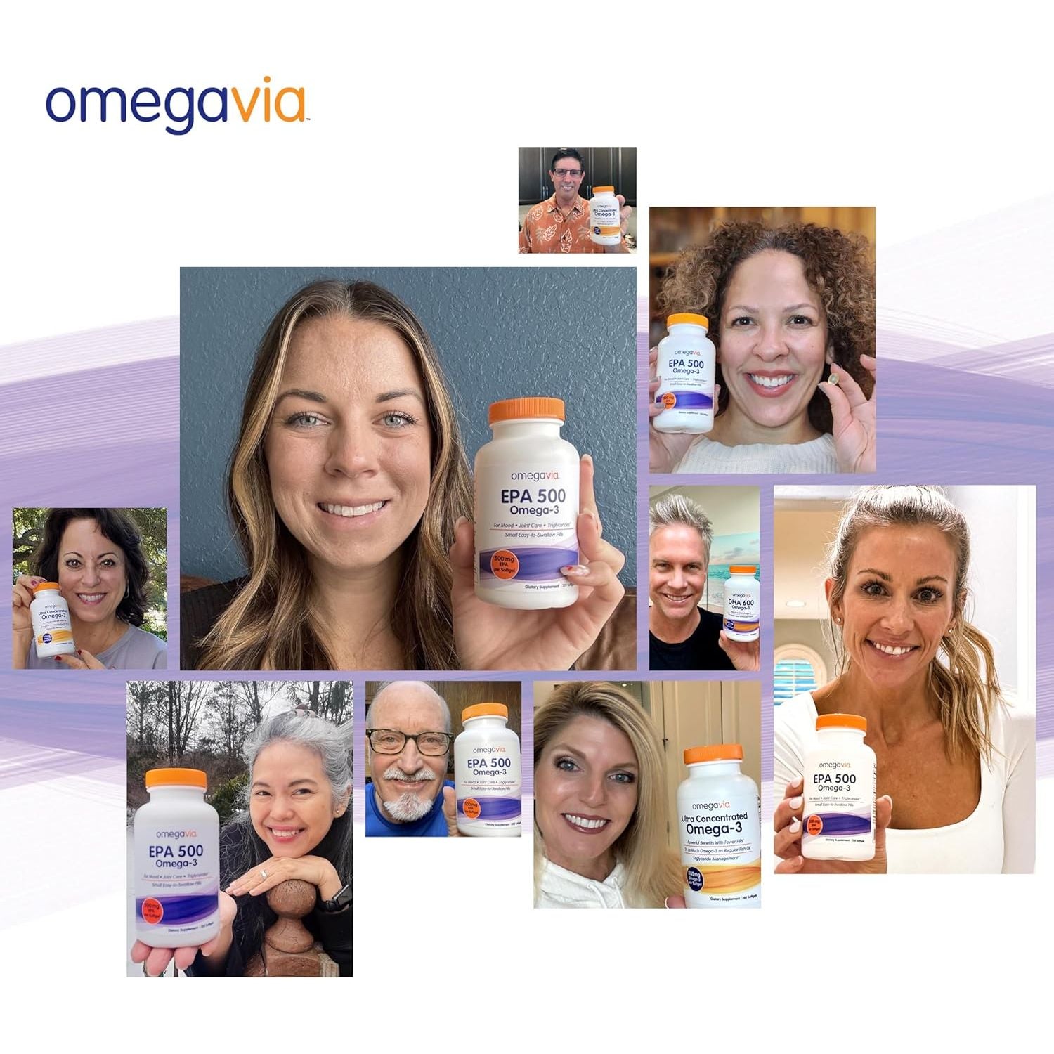 Buy now OmegaVia EPA 500, Purified Omega-3 Fish Oil Supplement, 500 mg EPA in Triglyceride Form, Burpless Fish Oil, Non-GMO, Gluten-Free, IFOS 5-Star, 120 Softgels at indiglob india