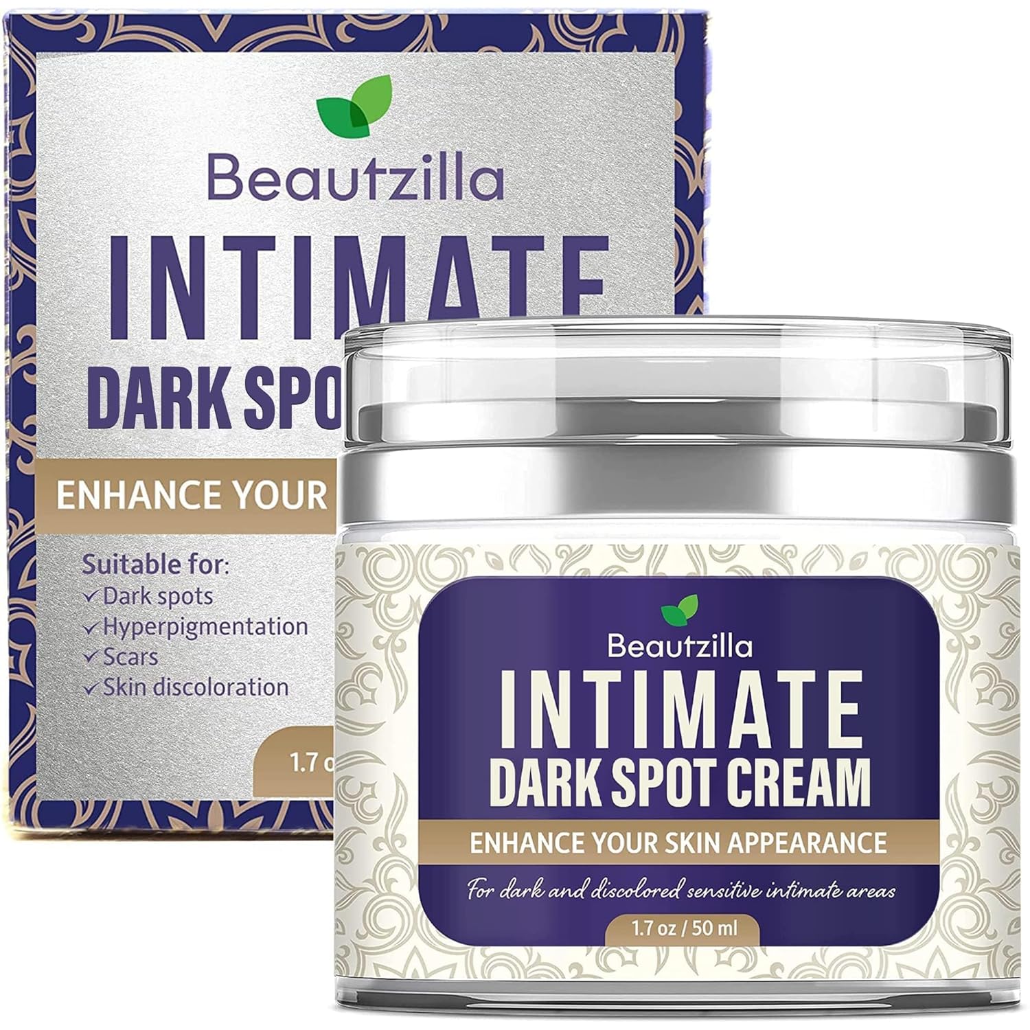 Buy now Beautzilla Intimate Area Dark Spot Corrector with Instant Results for Knees, Elbows, Underarms, and Thighs, White, 1.7 Fl Oz (Pack of 1) at indiglob india