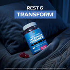 Night Time Fat Burner Gummies, Sleep Support and Weight Loss Supplement | Slimming Hunger Suppressant & Metabolism Booster, Shred Belly Fat While You Sleep, 60 Nighttime Diet Gummies for Women & Men