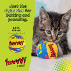 Yeowww! Catnip My Cats Balls Toys for Cats - 3-Pack - Durable Cotton Twill - Made in the USA - Stuffed with Organically Grown Catnip