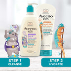 Aveeno Kids Sensitive Skin Face & Body Gel Cream, Hypoallergenic, 8 oz | Prebiotic Oat, 24 Hour Hydration, Quick Drying & Lightweight, Soft Skin