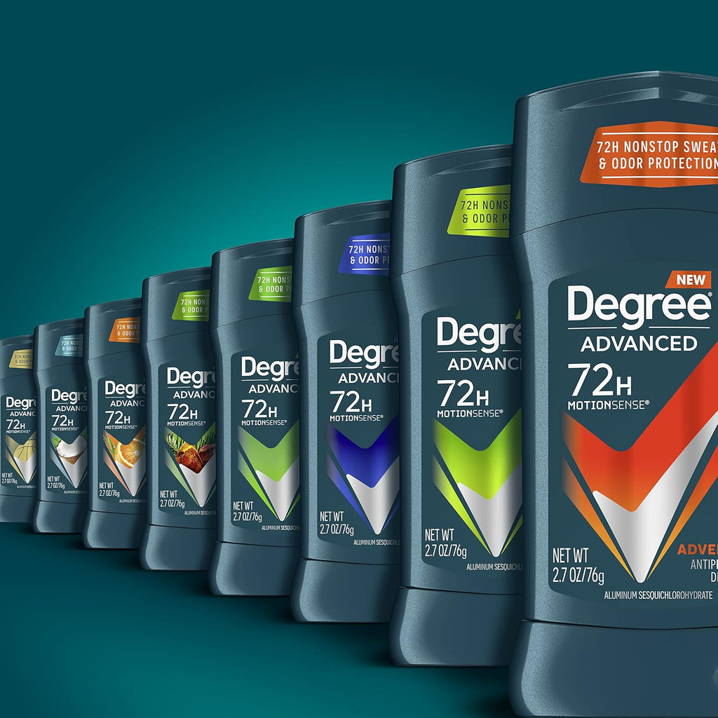 Buy now Degree Men Antiperspirant Deodorant Adventure Freshness and Odor Protection Deodorant for Men 2.7 Oz, (Pack of 4) Woodsy, Stick at indiglob india
