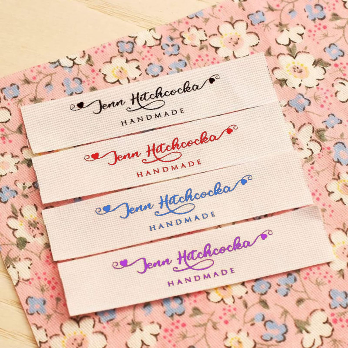50-500pcs Custom 100% Cotton Clothing Labels Tags,Personalized Fabric Tags for Clothing,Custom Fabric Labels for Handmade Items,Single-Color Printing,Pre-Cut or Ribbon Roll - 2x5.7cm