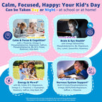 Saffron + Magnesium Glycinate+ Omega-3 - Calm Focus Gummies for Kids 4+, Saffron Extract Supplement w/L-Theanine, Holy Basil, Rosemary, B6, B9,B12, D3 for Happy Mood, Cognition, Nerve, Sugar Free