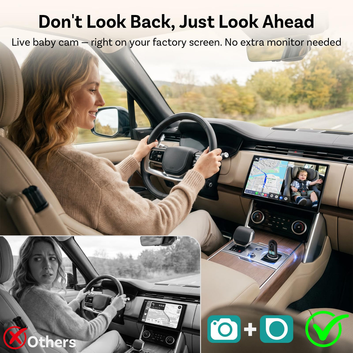 OTTOCAST Cabin Care Baby Car Camera & Wireless CarPlay Adapter