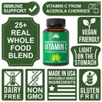 Peak Performance Raw Whole Food Vitamin C Capsules from Acerola Cherry