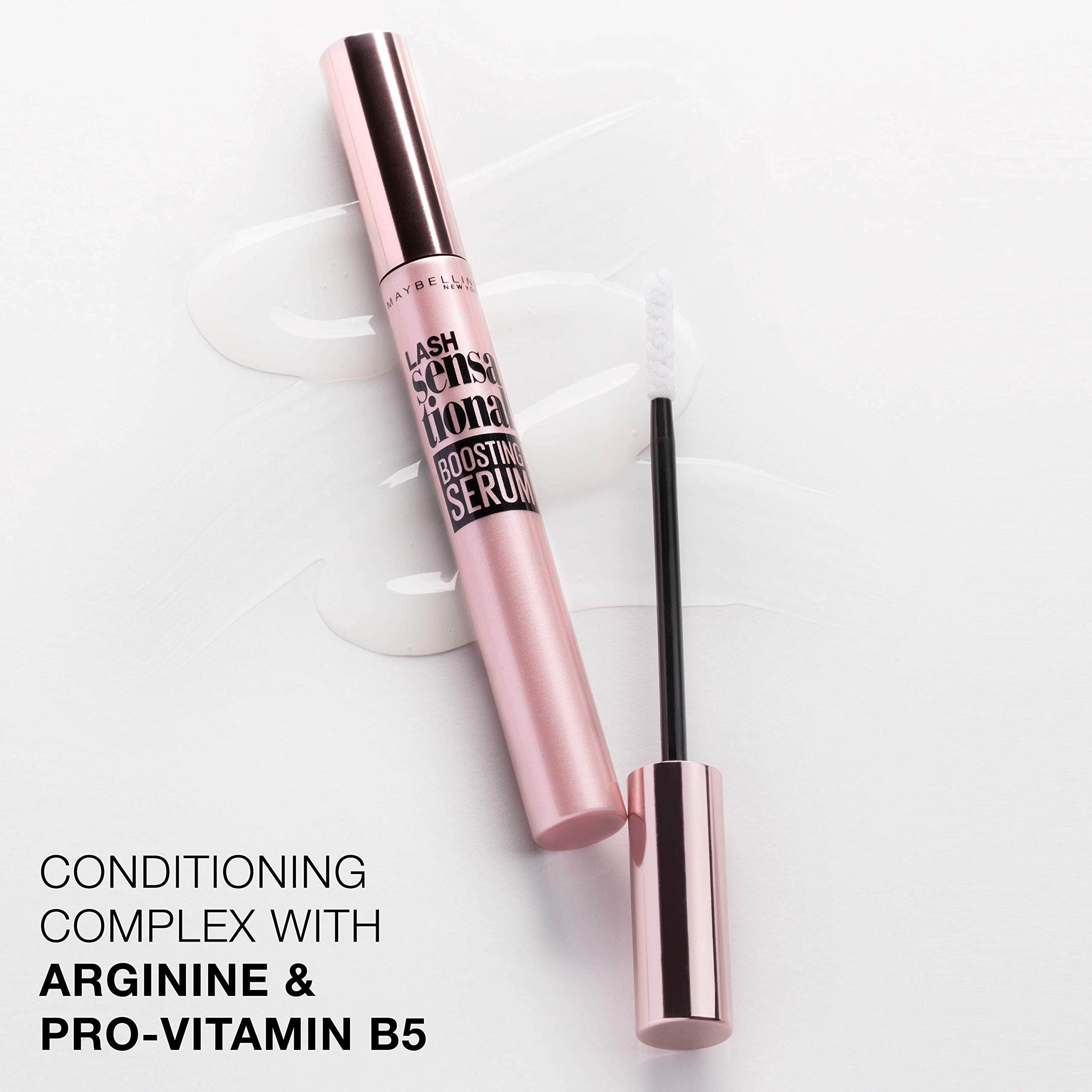 Buy now Maybelline Lash Sensational Boosting Eyelash Serum, Conditioning Lash Serum Infused with Arginine and Pro-Vitamin B5 to Fortify Lashes, 1 Count at indiglob india