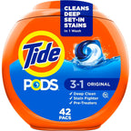 Buy now Tide PODS laundry detergent pacs, 3-in-1 Stain Remover, Odor Fighter, Color Protector, 81 Count, HE compatible, Original Scent at indiglob india