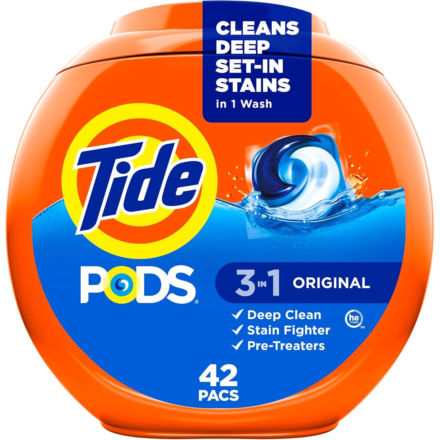 Buy now Tide PODS laundry detergent pacs, 3-in-1 Stain Remover, Odor Fighter, Color Protector, 81 Count, HE compatible, Original Scent at indiglob india
