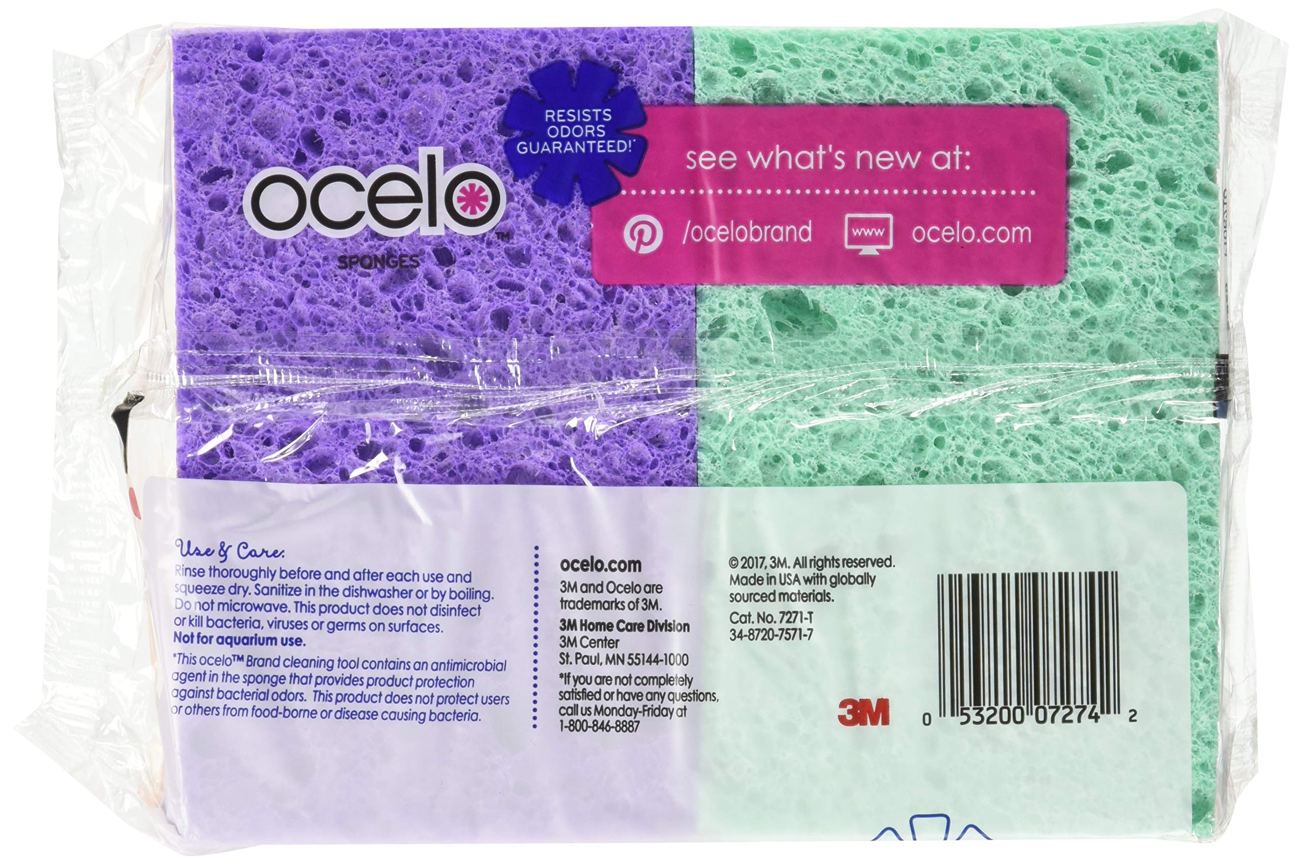 Buy now O-Cel-O Handy Sponges, Assorted Colors(Packaging May vary), 4 Count, pack of 4 at indiglob india
