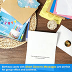 160 Birthday Cards Bulk with Short Generic Message Inside, Bulk Birthday Cards with Envelopes 4 x 6 inches, 20 Unique Designs, for Family, Group,Office, Business,Work Cards in Box