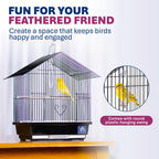 Prevue Pet Parakeet Manor Bird Cage with Handle Easy Storage - Black