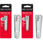 Revlon Compact Nail Clipper, Small Mini Design, Perfect for Travel, Use to Trim Fingernails and Toenails, Stainless Steel, 1 Count