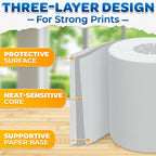 Calculator Tape Rolls, Adding Machine Tape 2 1/4 In x 85 ft, 3 Pack