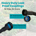 Gilmour Round Soaker Hose 3/8" x 25 ft with Heavy Duty Couplings