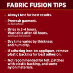 Aleene's Fabric Fusion Glue .66 oz 3-Pack, Permanent and Washable Adhesive, Dries Flexible, Strong Bond on Fabrics, Clothing, Denim, Polyester, Cotton, Flannel Materials