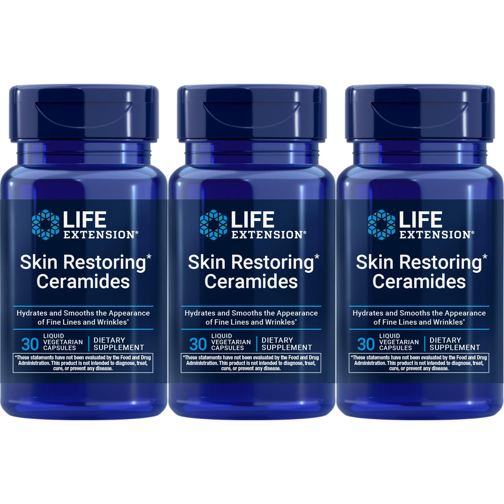 Life Extension Skin Restoring Ceramides for Wrinkles, 30 Liquid Capsules