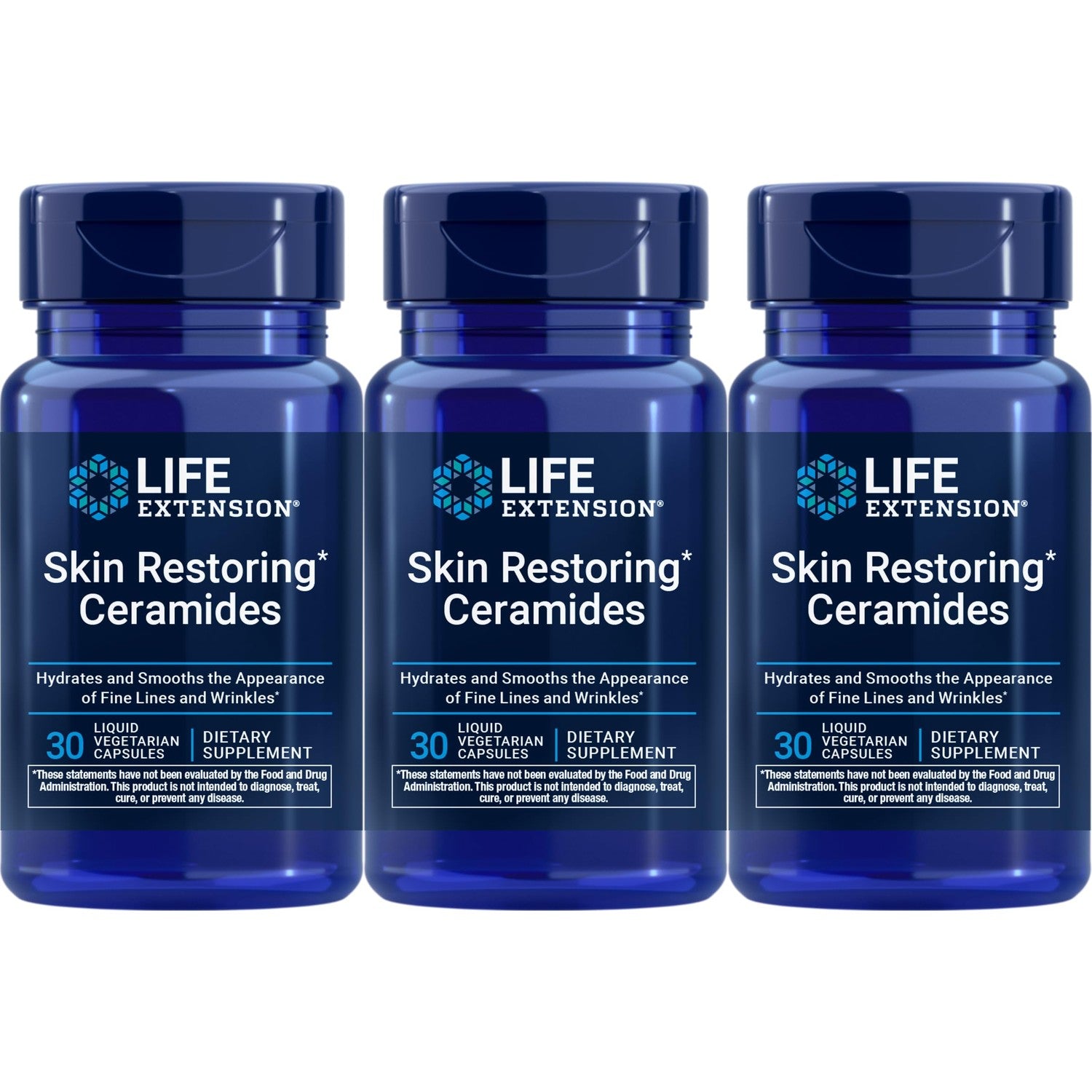 Life Extension Skin Restoring Ceramides for Wrinkles, 30 Liquid Capsules