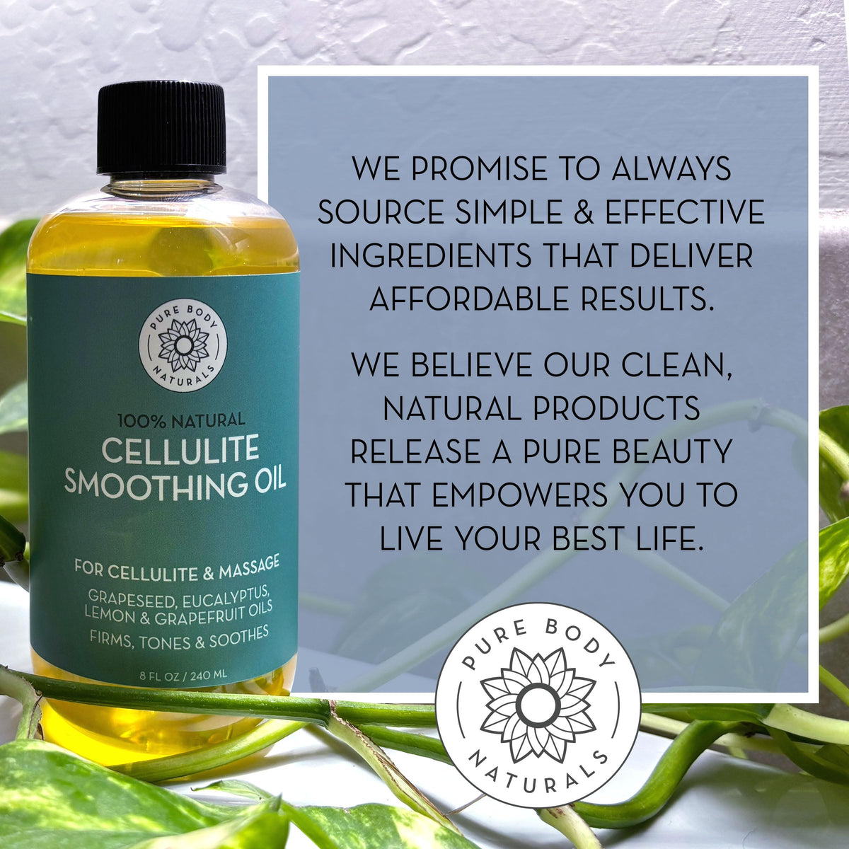 Cellulite Massage Oil for Legs & Thighs, 8 fl oz