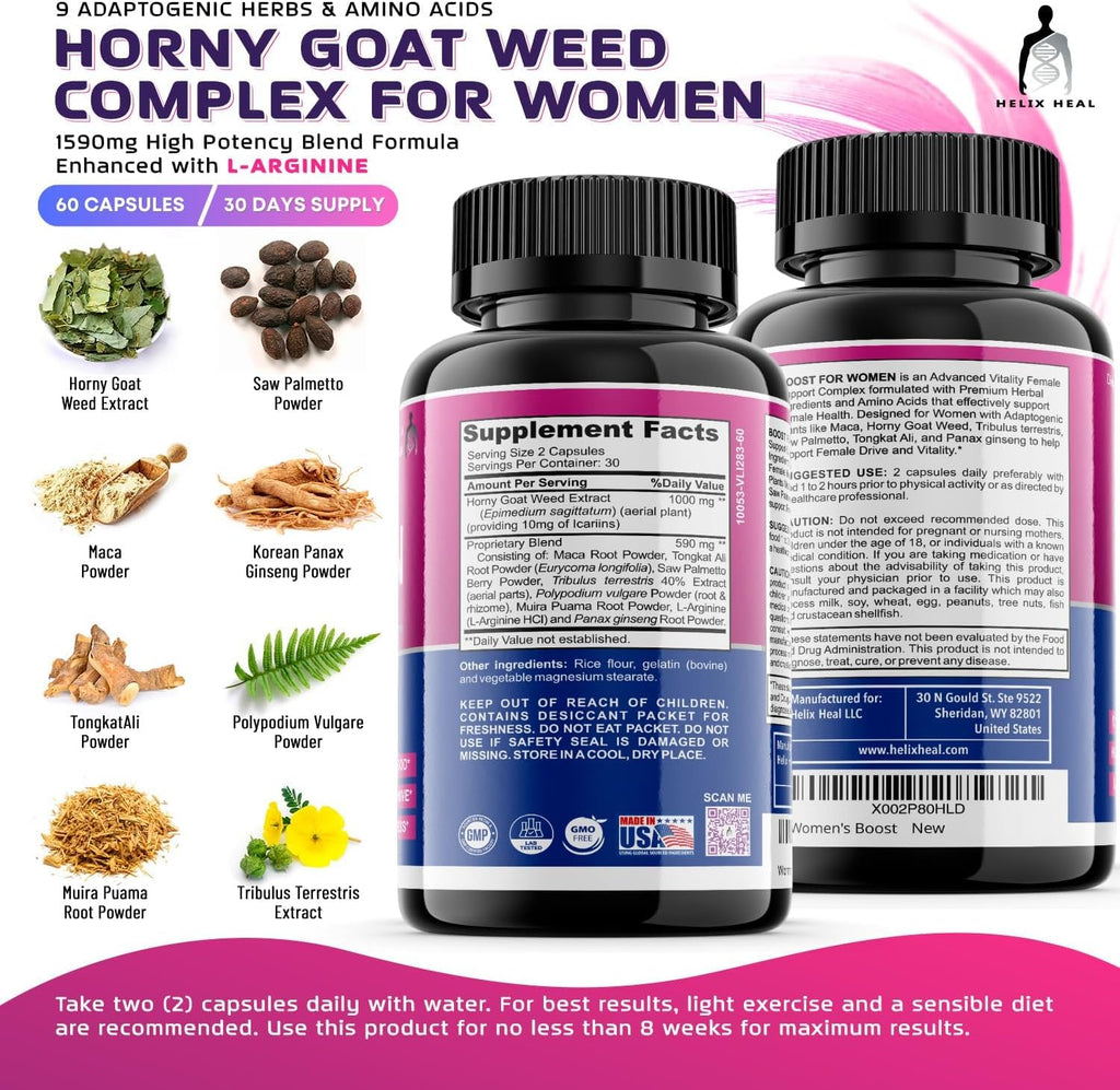 Helix Heal Libido Booster for Women - Fast Acting Female Desire Supplement