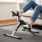 Pedal Exerciser Desk Exercise Bike Leg and Arm Exercise Bike with LCD Monitor Foldable and Portable(Black/Grey)