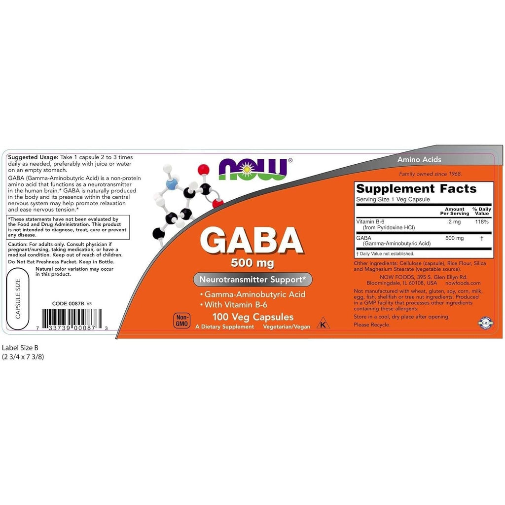 Buy now Now Foods GABA, 500 Mg at indiglob india