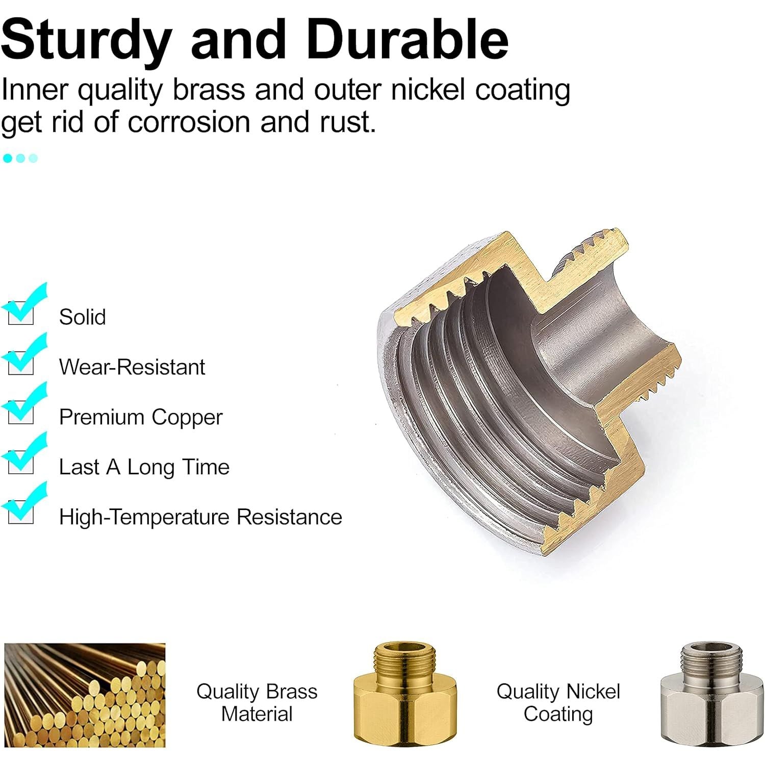 Buy now G 1/2 Female to 3/8 Male COMP Reducer Adapter, Brass Pipe Fittings Water Hose Adapter, Compression Fitting for Kitchen Bathroom Faucet, Pipe Connector with Rubber Washer,(2 Pack) at indiglob india