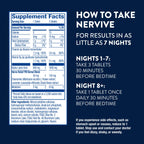Nervive Nerve Relief PM, Occasional Nerve Discomfort II, Sleep Aid, Starts Working in 7 Days, Stabbing, Burning, Alpha Lipoic Acid, Melatonin, B Vitamins, Turmeric, Ginger, Nervive Supplement, 30 ct