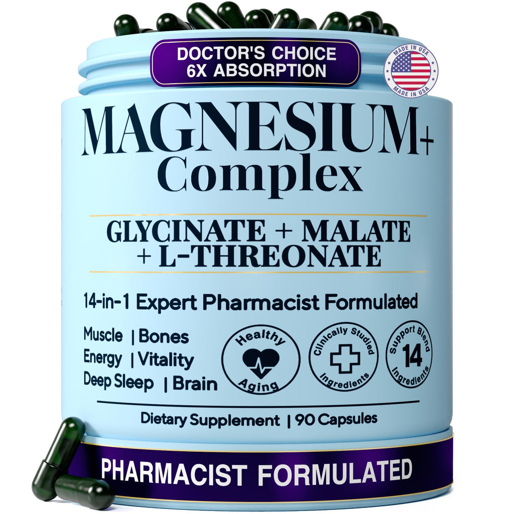 Magnesium Complex for Women & Men, 900mg, 13 Forms: Glycinate, L-Threonate