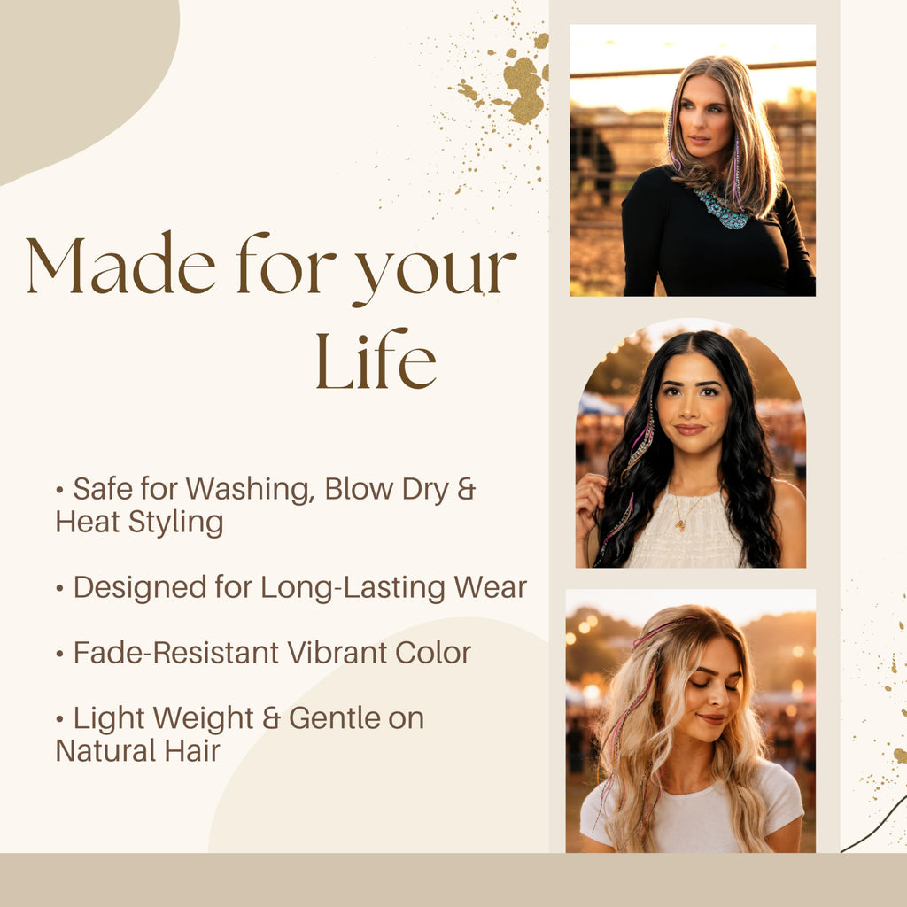 21 natural color hair extensions ranging from 9” to 14”. Safe for styling and designed for long-lasting wear. Verified by CuratCart.
