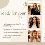 21 natural color hair extensions ranging from 9” to 14”. Safe for styling and designed for long-lasting wear. Verified by CuratCart.
