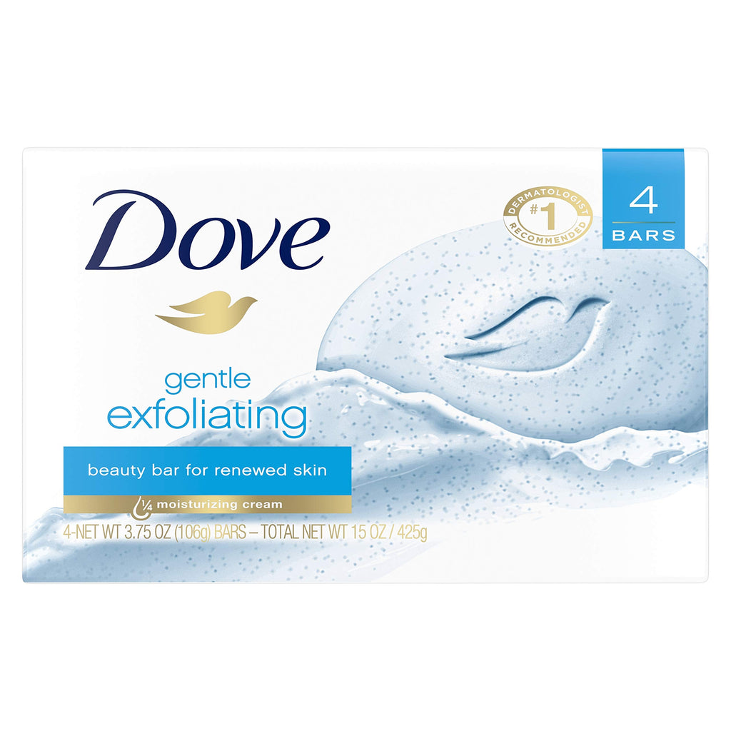 Buy now Dove Beauty Bar for Softer Skin Gentle Exfoliating More Moisturizing Than Bar Soap 3.75 oz 6 Bars at indiglob india