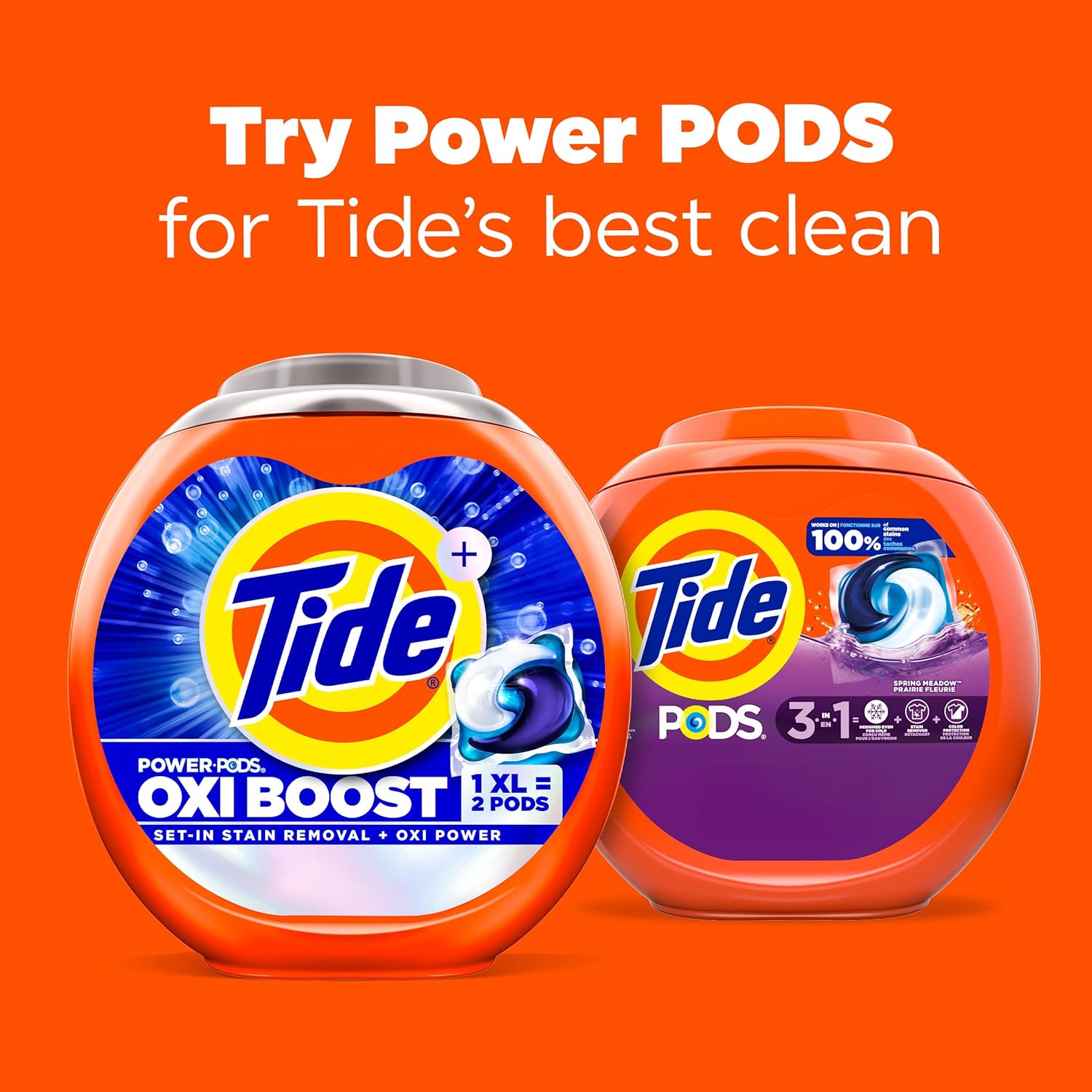 Buy now Tide PODS laundry detergent pacs, 3-in-1 Stain Remover, Odor Fighter, Color Protector, 112 Count, HE compatible, Spring Meadow Scent at indiglob india