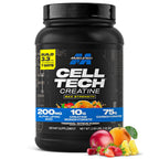 MuscleTech Creatine Monohydrate Powder - Cell-Tech Creatine Powder, 3LB | Post Workout Recovery Drink, Muscle Builder, & Musclebuilding Supplement - Tropical Citrus Punch, 27 Serv, Packaging May Vary