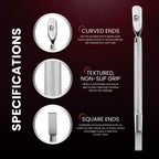 Utopia Care Cuticle Pusher Tool & Spoon Nail Cleaner | Professional Stainless Steel Cuticle Remover & Cutter, Durable Manicure & Pedicure Tool for Finger & Toenails