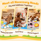 KIPRITII 9-Pack Squeaky Dog Toys for Small Dogs & Puppies with Storage Bag